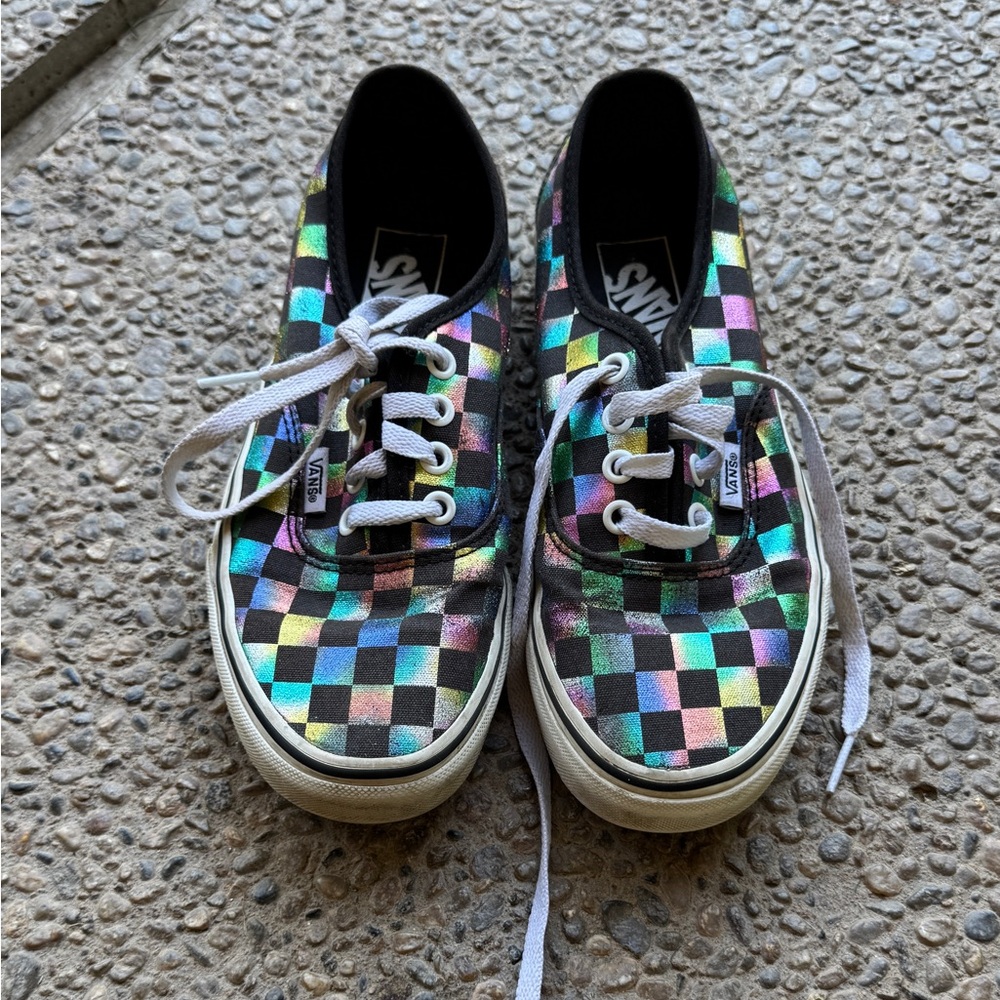 Vans Colorful Checkered Sneakers women’s size 7